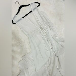 Elegant White Swim Coverup